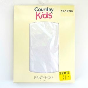 Country Kids Sheer White Pantyhose